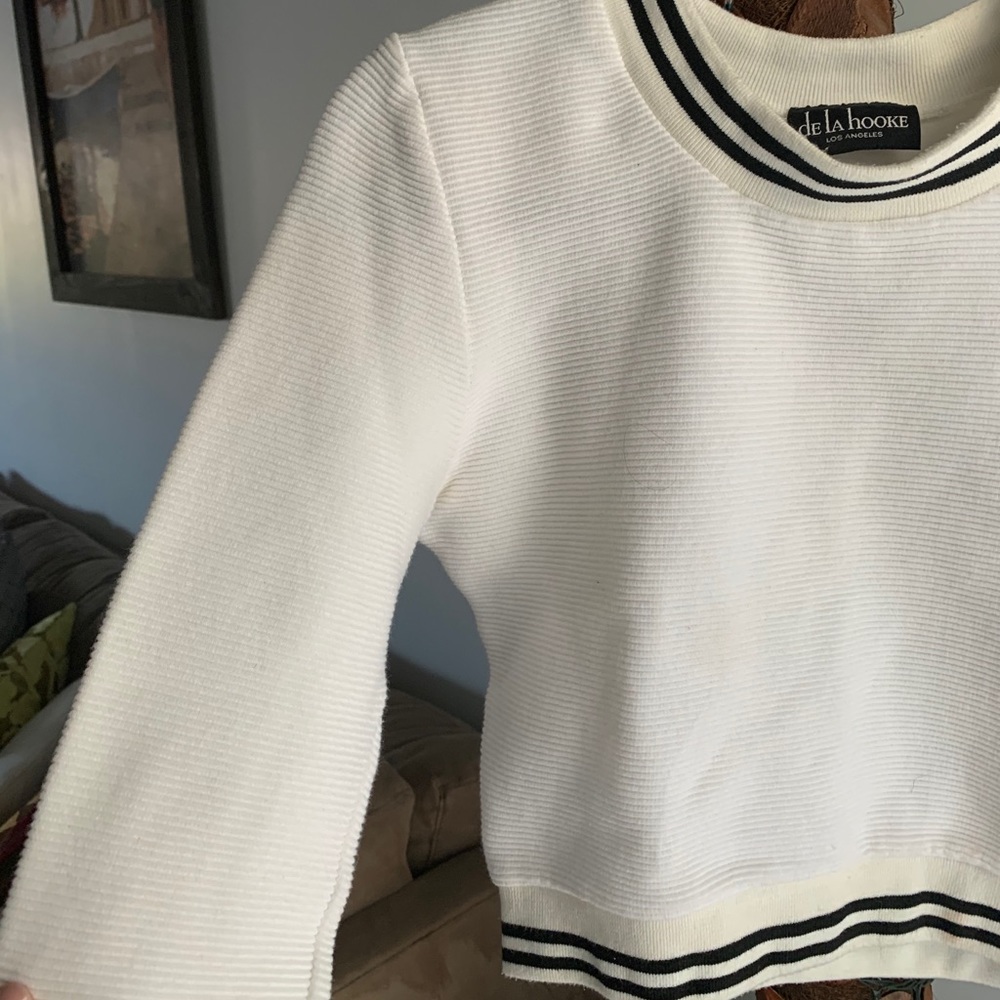 De la hooke cropped sweater